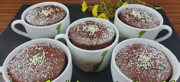 عکس کیک فنجانی بدون فر