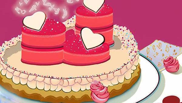 عکس کیک قلبی نظری