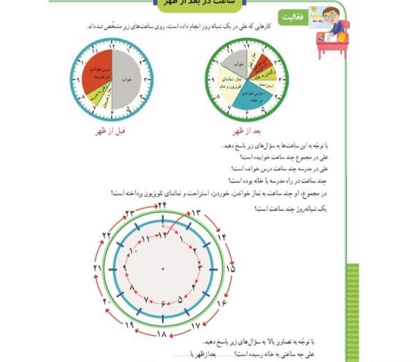 عکس صفحه آخر کتاب ریاضی سوم دبستان