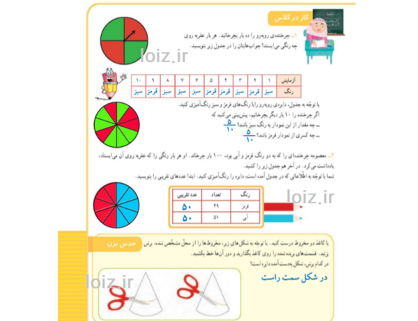 عکس صفحه آخر کتاب ریاضی سوم دبستان