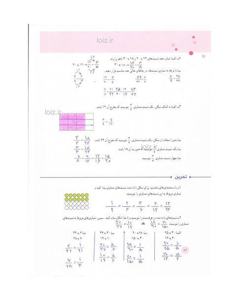 عکس کتاب ریاضی هشتم صفحه ۵۴