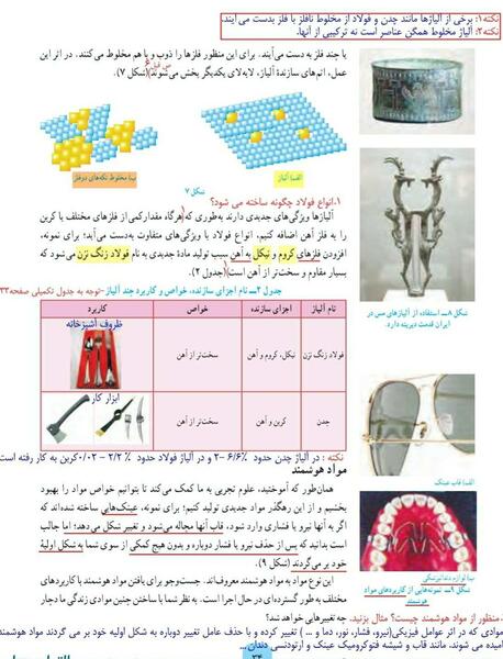 عکس های کتاب علوم هفتم