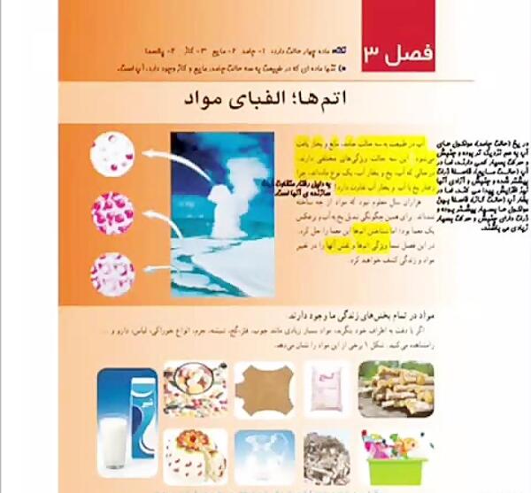 دانلود عکس کتاب علوم هفتم