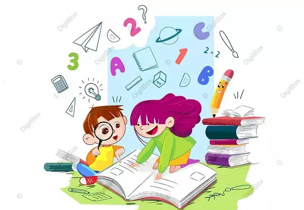 عکس کتاب خواندن کودکان