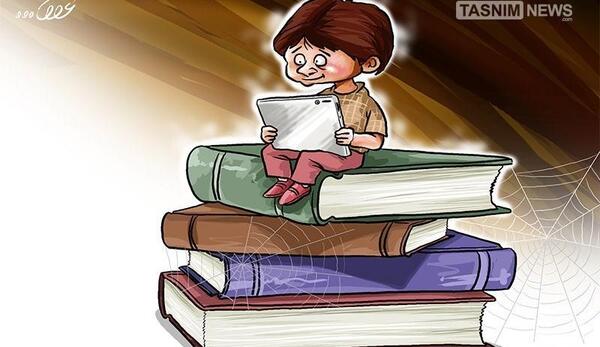 عکس کتاب خواندن کودکان