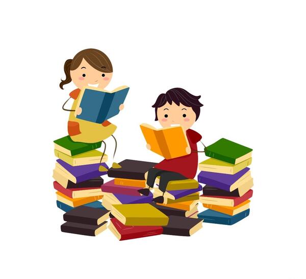 عکس کتاب خواندن کودکان
