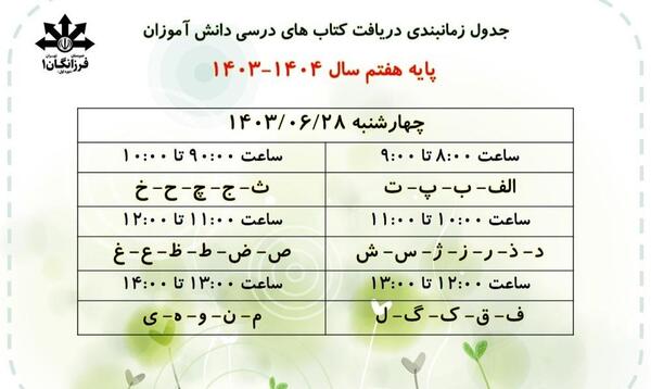 عکس کتاب های هفتم ۱۴۰۴