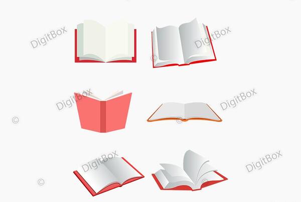 عکس کتاب باز شده برای نقاشی