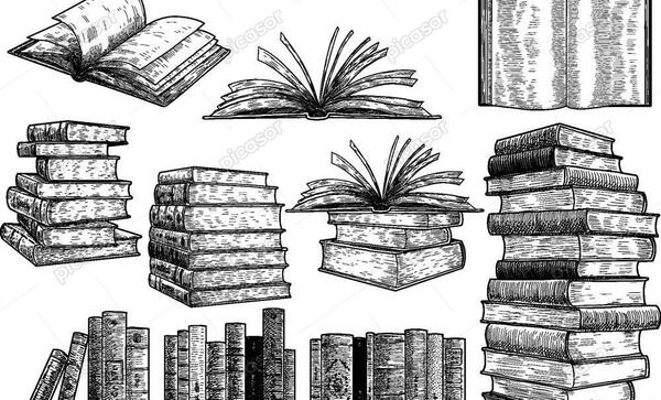 عکس نقاشی کتاب باز شده