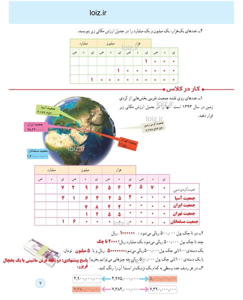 عکس کتاب پنجم ریاضی