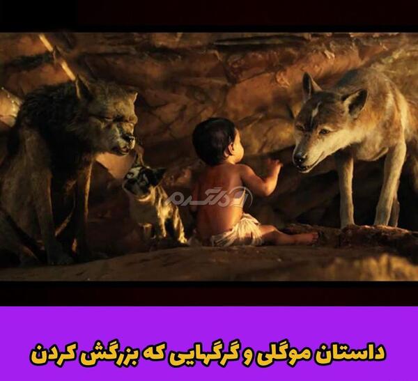عکس موگلی در کتاب جنگل