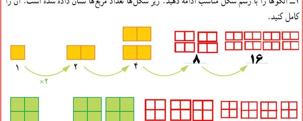 عکس کتاب ریاضی چهارم ابتدایی