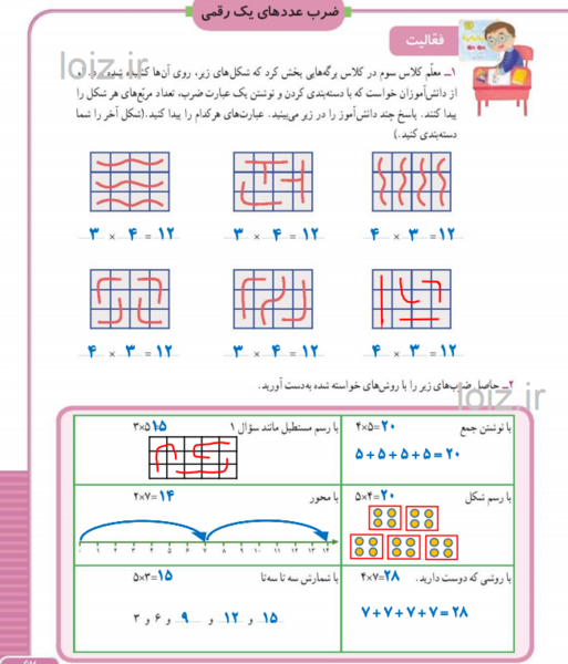 عکس کتاب ریاضی چهارم صفحه ۶۷ با جواب