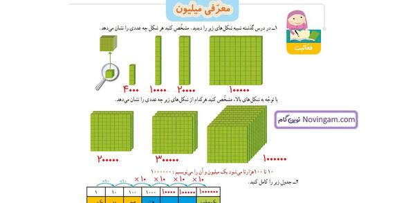 عکس کتاب ریاضی چهارم صفحه ۱۱۶