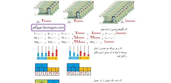 عکس کتاب ریاضی چهارم صفحه ۱۱۶