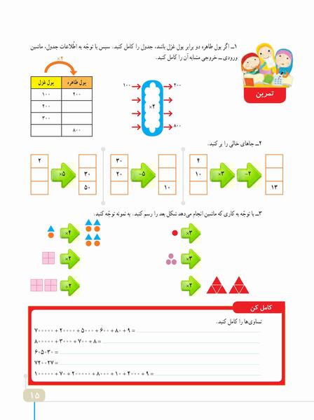 عکس کتاب ریاضی چهارم صفحه ۱۱۶