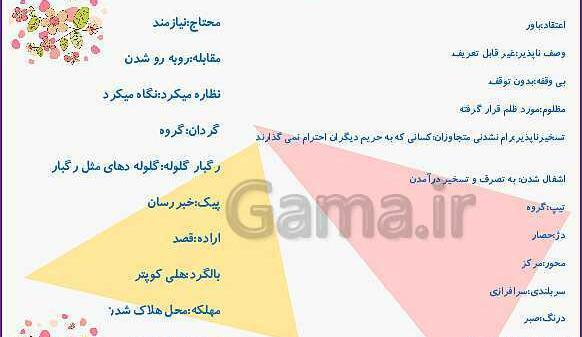 عکس کتاب فارسی چهارم درس فرمانده دل ها