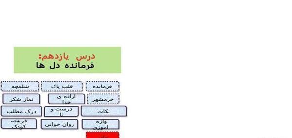 عکس کتاب فارسی چهارم درس فرمانده دل ها