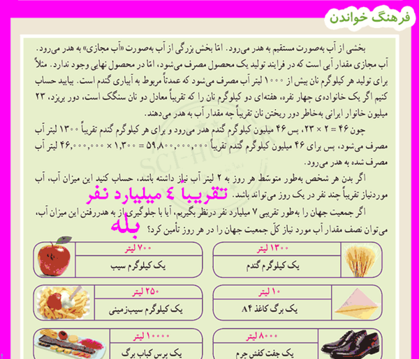 عکس کتاب ریاضی ششم با جواب