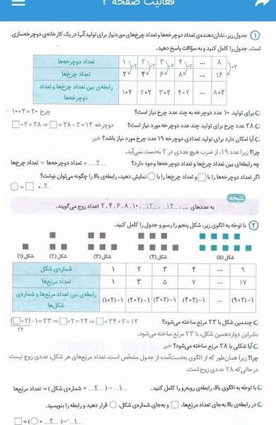 عکس کتاب ریاضی ششم با جواب
