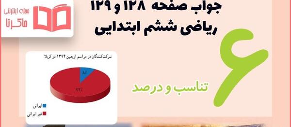 عکس کتاب ریاضی ششم با جواب