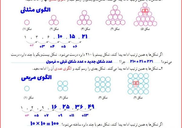 عکس کتاب ریاضی پنجم ابتدایی