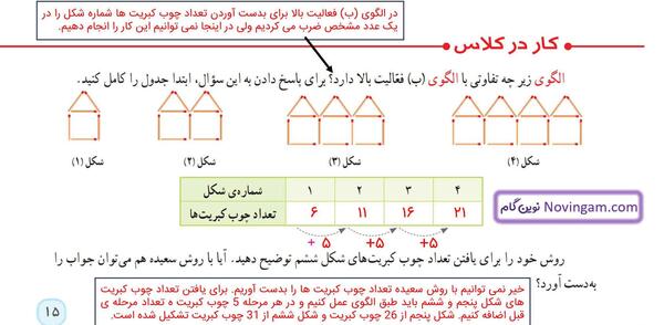 عکس کتاب ریاضی پنجم صفحه ۱۷ با جواب
