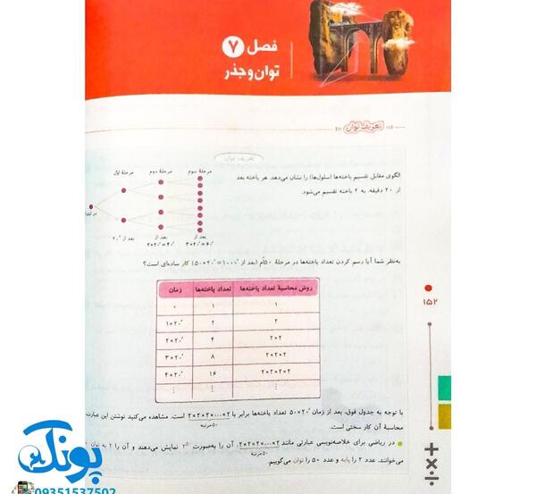 عکس کتاب ریاضی هفتم فصل اول