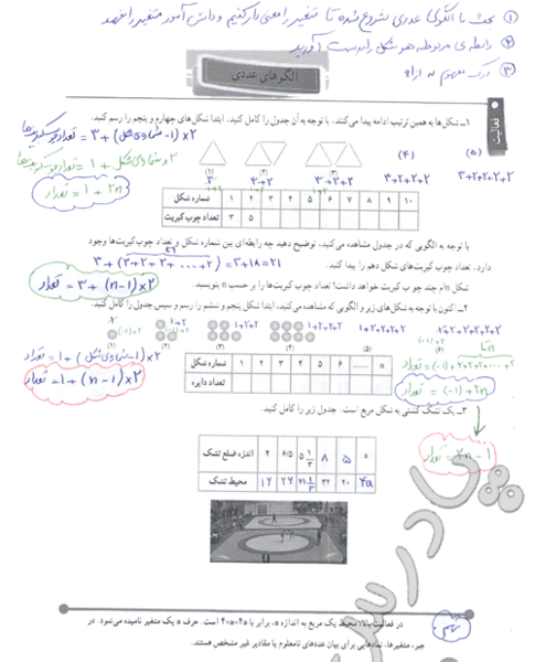 عکس کتاب ریاضی هفتم فصل اول