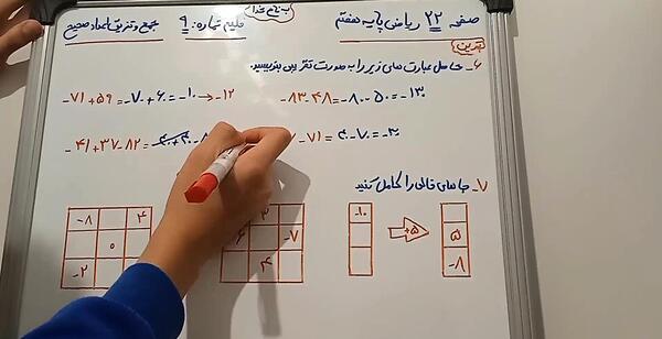 عکس کتاب ریاضی هفتم صفحه ۲۲