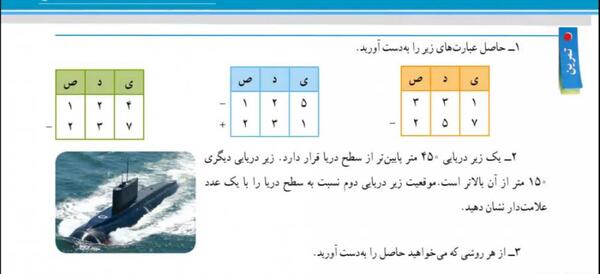 عکس کتاب ریاضی هفتم صفحه ۲۲