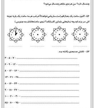 عکس کتاب ریاضی دوم دبستان صفحه اول