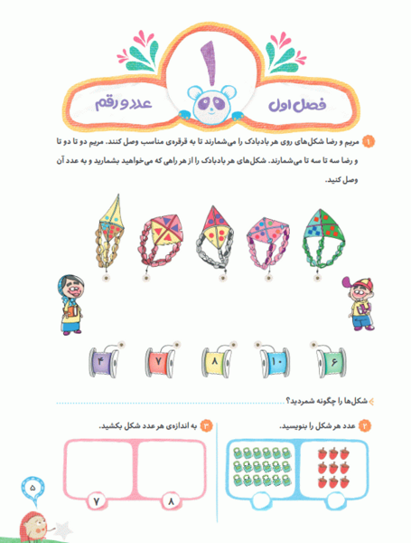 عکس کتاب ریاضی دوم دبستان صفحه اول