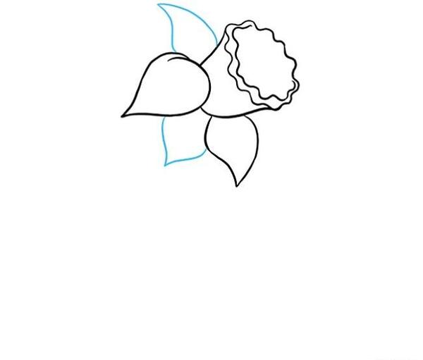 عکس گل نرگس نقاشی کودکانه