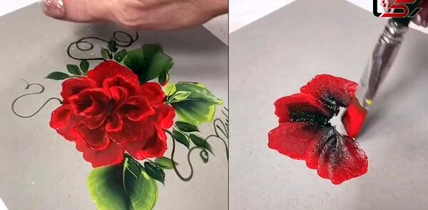 عکس نقاشی گل نرگس شیراز