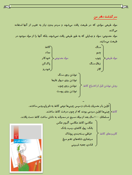 عکس کتاب علوم ششم دبستان