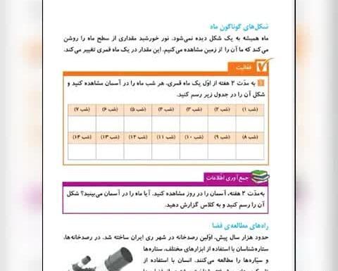 عکس های کتاب علوم چهارم
