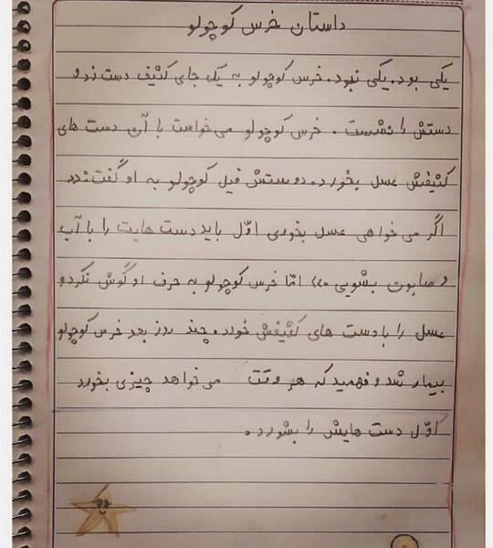 عکس کتاب فارسی دوم دبستان درس خرس کوچولو