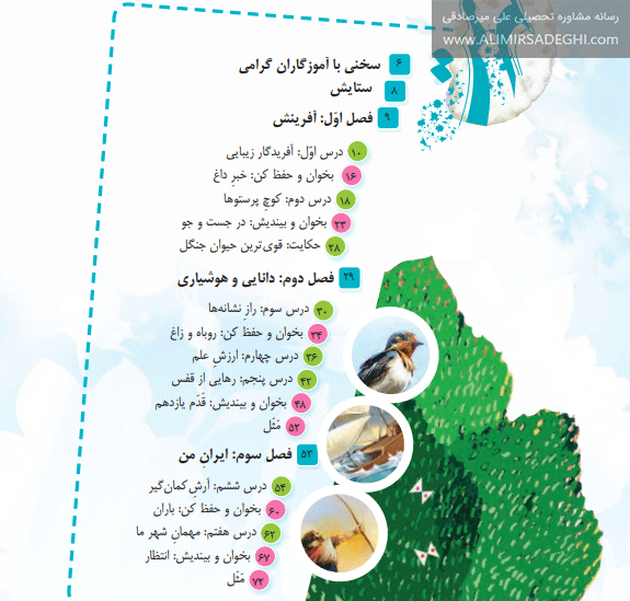 عکس کتاب کلاس چهارم فارسی درس اول