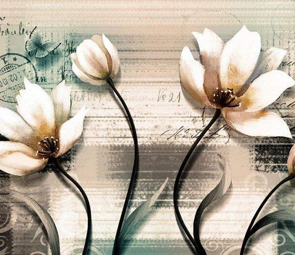 عکس از نقاشی گل های زیبا