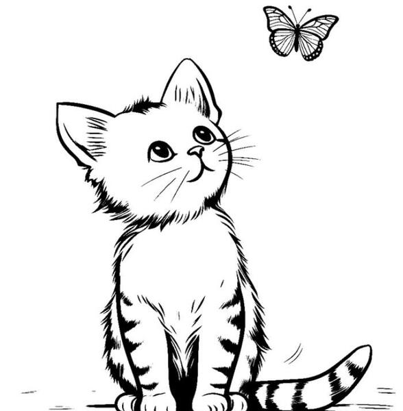 عکس گربه ملوس نقاشی