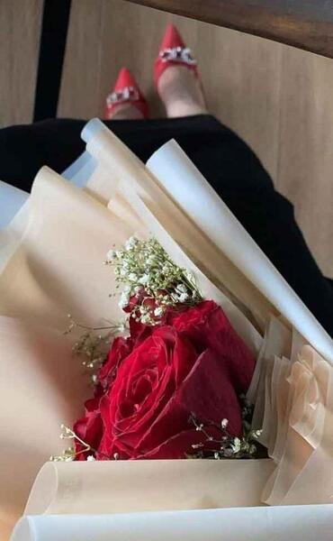 عکس تزیین یک شاخه گل رز