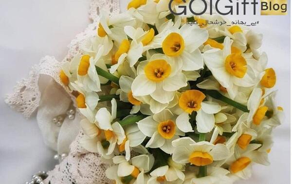 عکس دسته گل رز و نرگس
