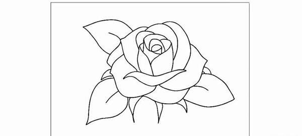 عکس نقاشی گل رز کودکانه