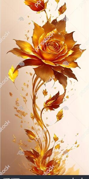 عکس گل رز طلای