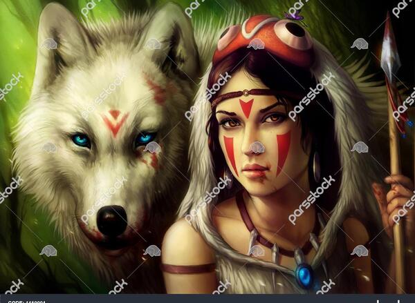 عکس دختر با گرگ برای پروفایل
