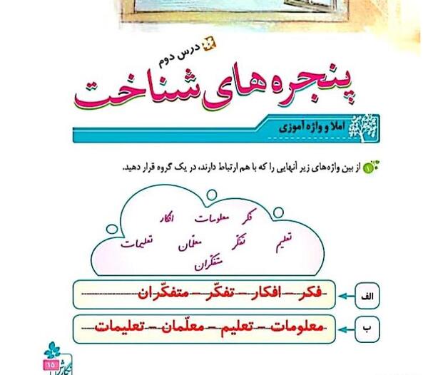 عکس کتاب نگارش ششم دبستان