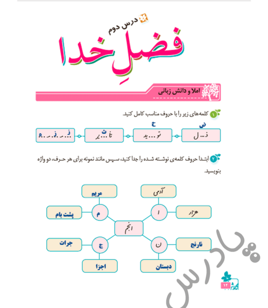 عکس کتاب نگارش پنجم صفحه ۱۱