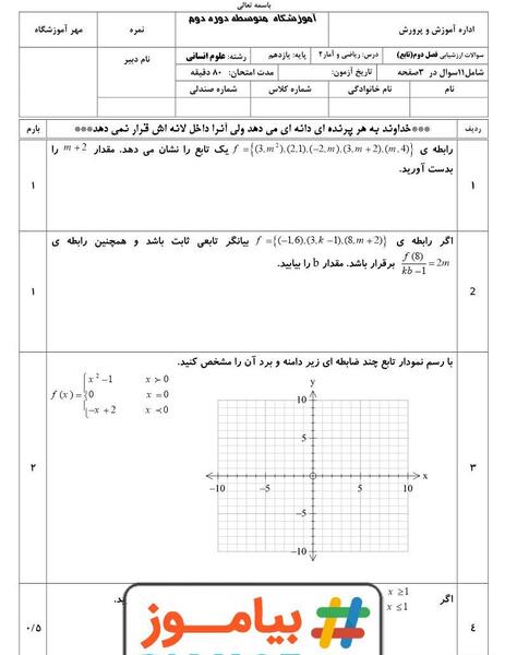 عکس کتاب ریاضی یازدهم انسانی