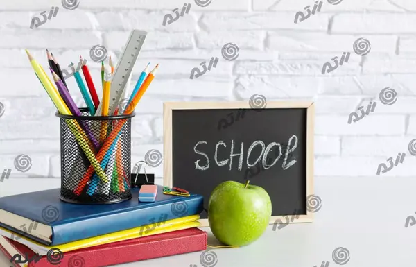 عکس کتاب و مداد کارتونی